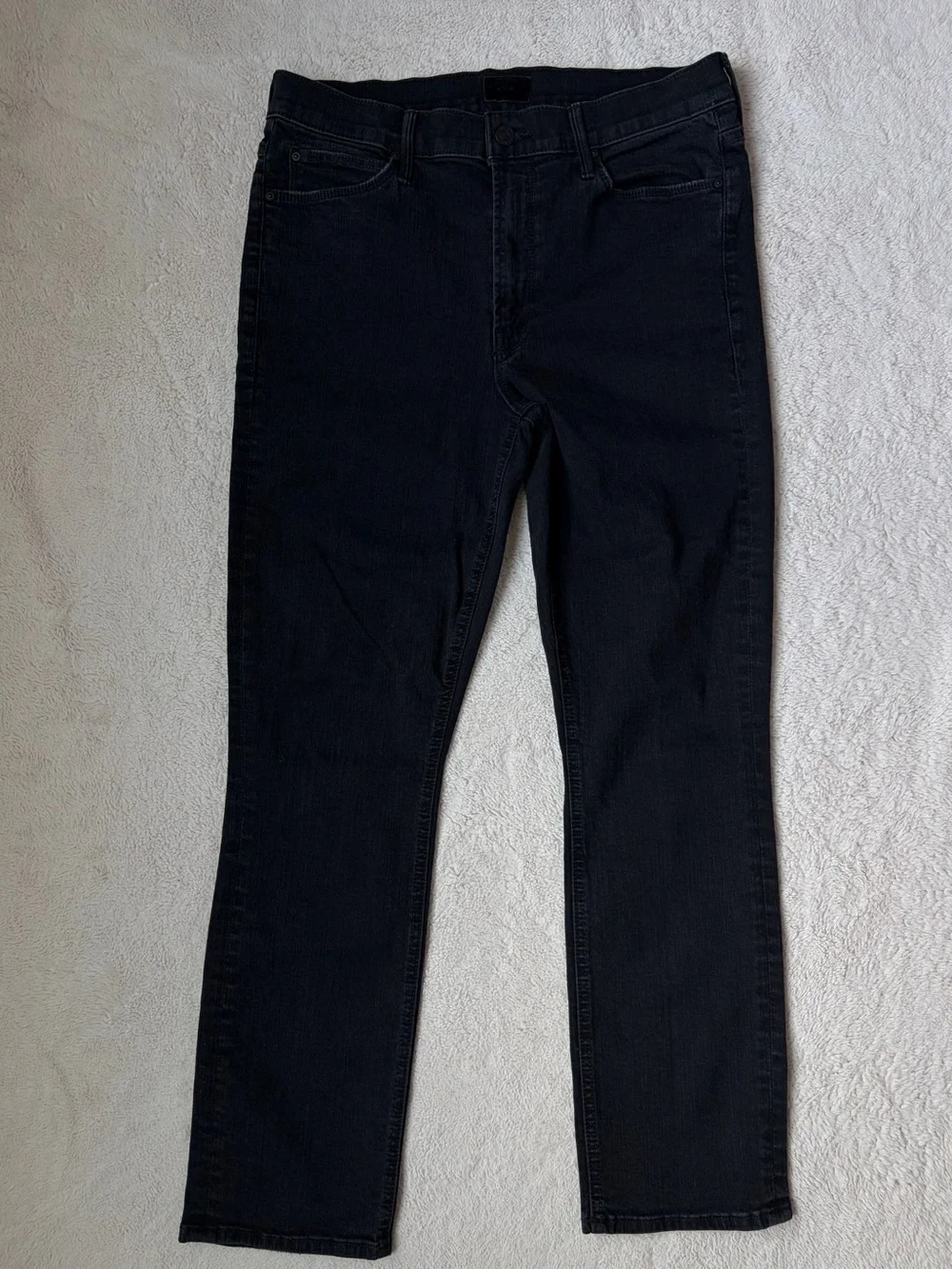 Mother The Mid Rise Dazzler Ankle Black Straight-Leg Jeans Women Size 30